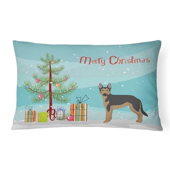 German Sheprador No.2 Christmas Tree Canvas Fabric Decorative Pillow
