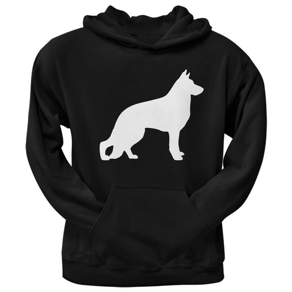 German Sheprador Silhouette Black Adult Hoodie