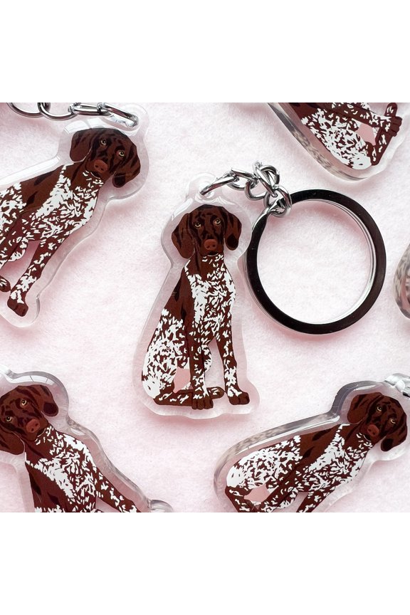 German Shorthair Pointer Keychain, Acrylic Keychain, Dog Keychain, Original Artwork Keychain (1 keychain)