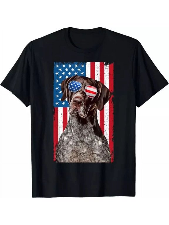 German Shorthaired Pointer 4Th Of July American Flag Gsp Dog