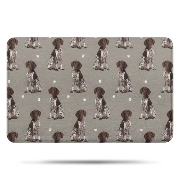 German Shorthaired Pointer Bathroom Rugs Mat,Non Slip Microfiber Bathroom Rug,Rubber Backing,Soft Bathroom Mats for Bathroom Floor,Tub and Shower,17x27in(43x68cm)