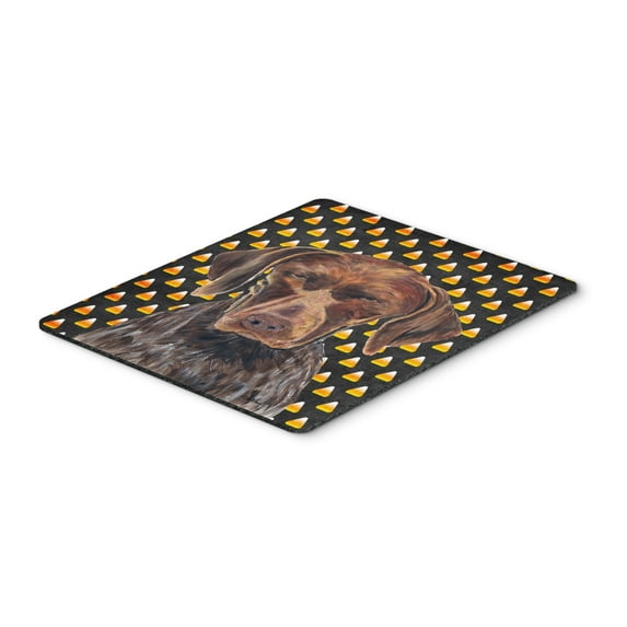 "German Shorthaired Pointer Candy Corn Halloween Portrait Mouse Pad Hot Pad or Trivet"
