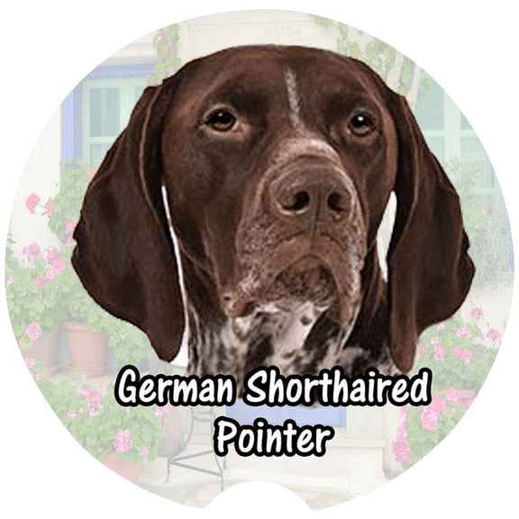 German Shorthaired Pointer Car Coaster, Absorbent Stoneware Car Cup Holder Coaster, Set of 2