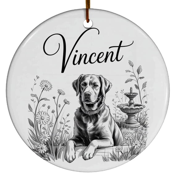 German Shorthaired Pointer Christmas Ornament 2025, German Shorthaired Pointer Dog Christmas Ornament, Pencil Drawing Dog Christmas Ornaments