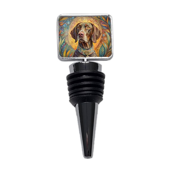 German Shorthaired Pointer Dog Bohemian Art Wine Bottle Stopper Cap Plug