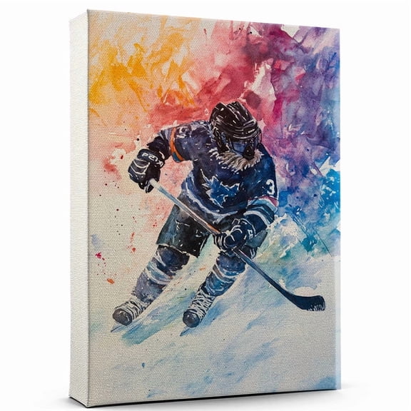 German Shorthaired Pointer Dog Canvas Ice Hockey Canvas Funny German Shorthaired Pointer Dog Canvas Artwork, Funny Dog Wall Art for Ice Hockey Room or Pet Shop