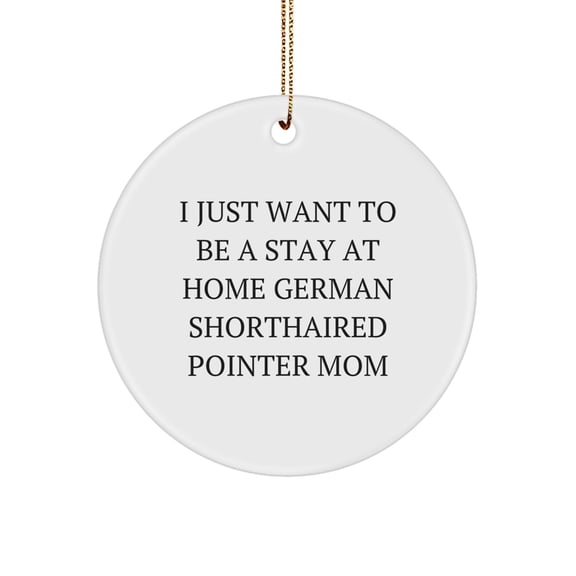 German Shorthaired Pointer Dog Lover Gifts from Men to Women, Christmas Unique Gifts for Friends, Family, German Shorthaired Pointer Dog Circle Ornament
