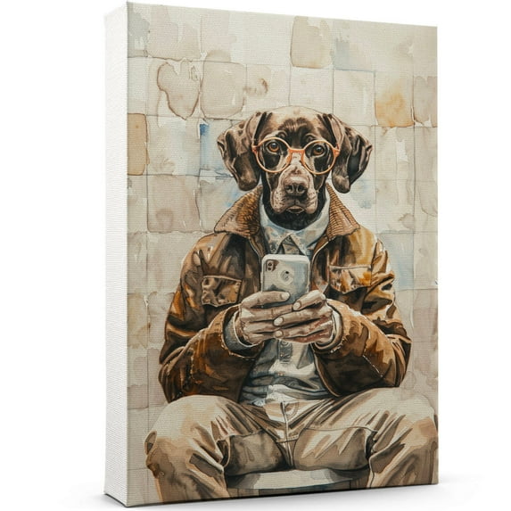 German Shorthaired Pointer Dog Poster Print Bathroom Decor - German Shorthaired Pointer Dog Canvas Wall Art For Bedroom Decor - Vertical Wall Art - Gifts For Women