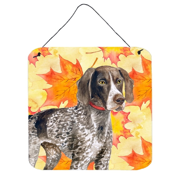 German Shorthaired Pointer Fall Wall or Door Hanging Prints Yellow