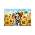 thumbnail image 1 of German Shorthaired Pointer Hello Summer Sunshine Sunflowers Spring Retro Vintage Indoor Rug GSP Lover Dog Gift Carpet Living Bed Room Sofa Home Decor - 00008, 1 of 5