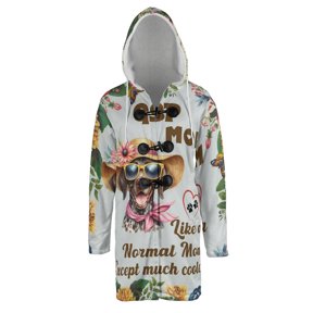 German Shorthaired Pointer Mom Like a Normal Mom Except Cooler Happy Mother's Day All Over Print 3D Hooded Duffle Toggle Coat GSP Lover Dog Gift - 02004