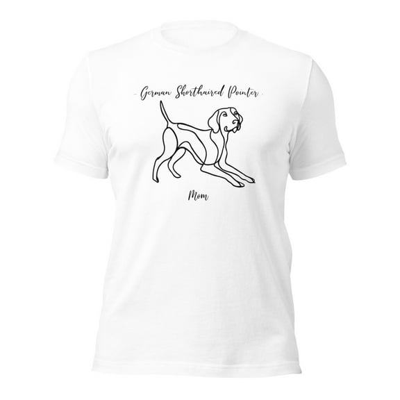 German Shorthaired Pointer Mom T-Shirt, Dog Lover Tee Gift (White, XL)