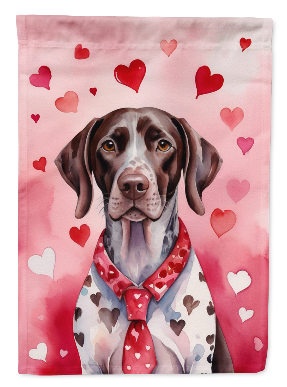 German Shorthaired Pointer My Valentine Garden Flag 11.25 in x 15.5 in