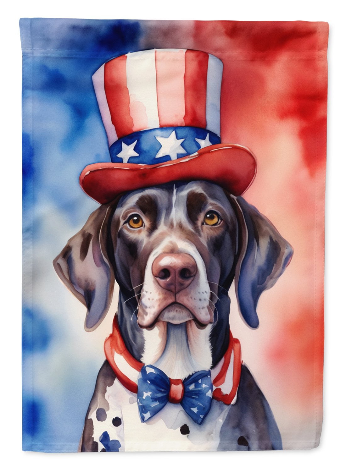 German Shorthaired Pointer Patriotic American House Flag 28 in x 40 in