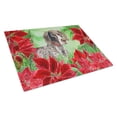 thumbnail image 1 of German Shorthaired Pointer Poinsettas Glass Cutting Board Large, 1 of 2
