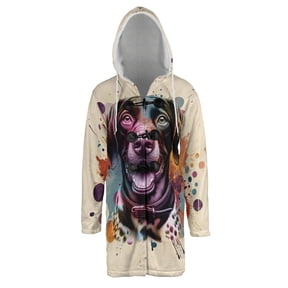 German Shorthaired Pointer Portrait Watercolor Vintage Retro Styles All Over Print 3D Hooded Duffle Toggle Coat GSP Lover Dog Gift - 00001