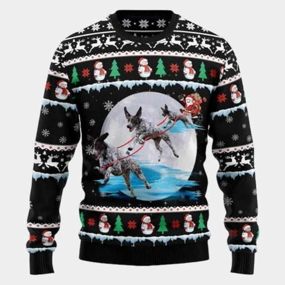 German Shorthaired Pointer Santa On Highway Ugly Sweater - Christmas sweater gift