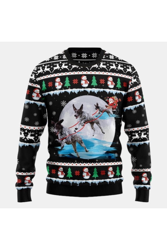 German Shorthaired Pointer Santa On Highway Ugly Sweater - Christmas sweater gift
