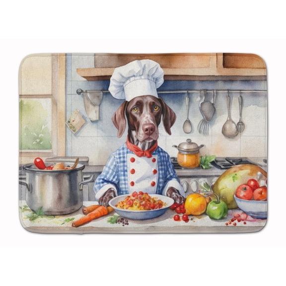 German Shorthaired Pointer The Chef Memory Foam Kitchen Mat