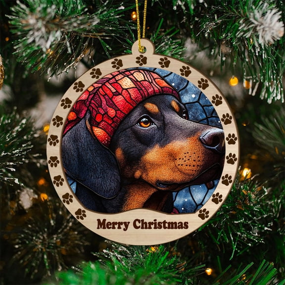 German Shorthaired Pointer Xmas Dog Ornament, German Shorthaired Pointer Dog Christmas, German Shorthaired Pointer Dog Suncatcher, Christmas Hanging Stained Glass, Xmas Decor,