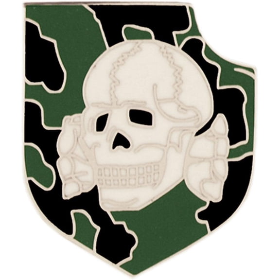 Eagle Emblems P15983 Pin - Skull & Shield, Camo - 1 in.