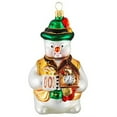 thumbnail image 1 of German Snowman with Cuckoo Clock and Beer Polish Glass Christmas Tree Ornament, 1 of 3