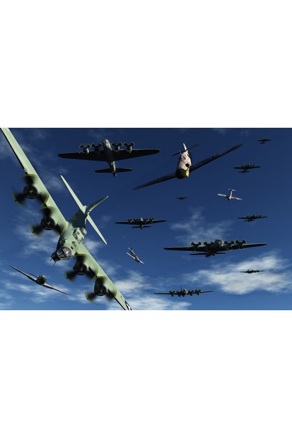 German Sonderkommandos ram allied bombers during World War II Canvas Art - Mark StevensonStocktrek Images (36 x 23)