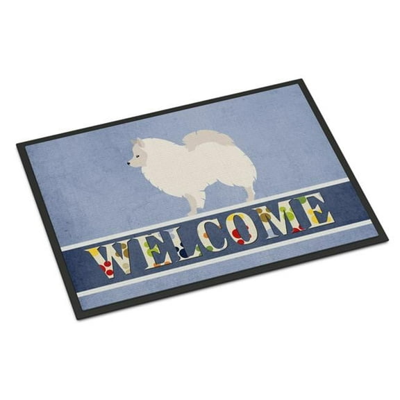 German Spitz Welcome Indoor or Outdoor Mat - Multicolor - 24 x 36 in.