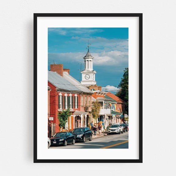 German Street 02 - Shepherdstown West Virginia Photography Street Photography Architecture Cityscape Vintage Rural Black Framed Wall Art Print 5 x 7 inches