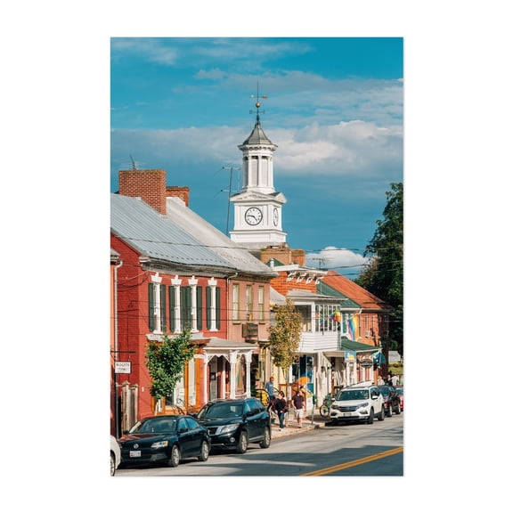 German Street 02 - Shepherdstown West Virginia Photography Street Photography Architecture Cityscape Vintage Rural Unframed Wall Art Print 4 x 6 inches