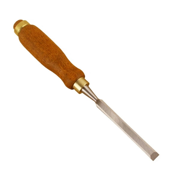German Style Wood Chisel, 0.5 in / 1.2 cm Blade Width, Beech Handle Woodworking Hand Chisel with CR-V Steel, Total Length 11.2 in / 28.5 cm for Woodworking