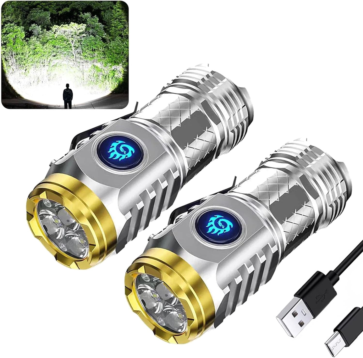 German Three-Eyed Monster Mini Flash Super Power Flashlight ...