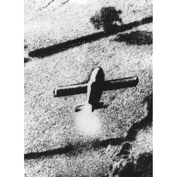 German V1 (Buzz Bomb) Flying Over English Countryside On July 4 History (24 x 36)