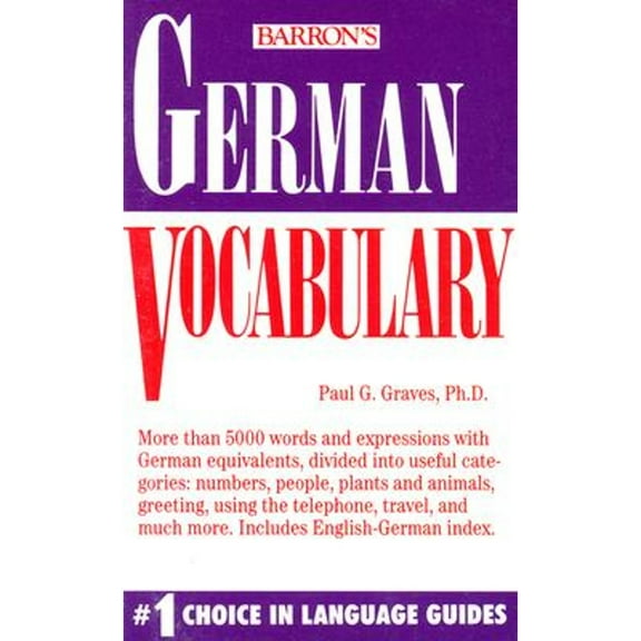 Pre-Owned German Vocabulary (Paperback) 9780812044973