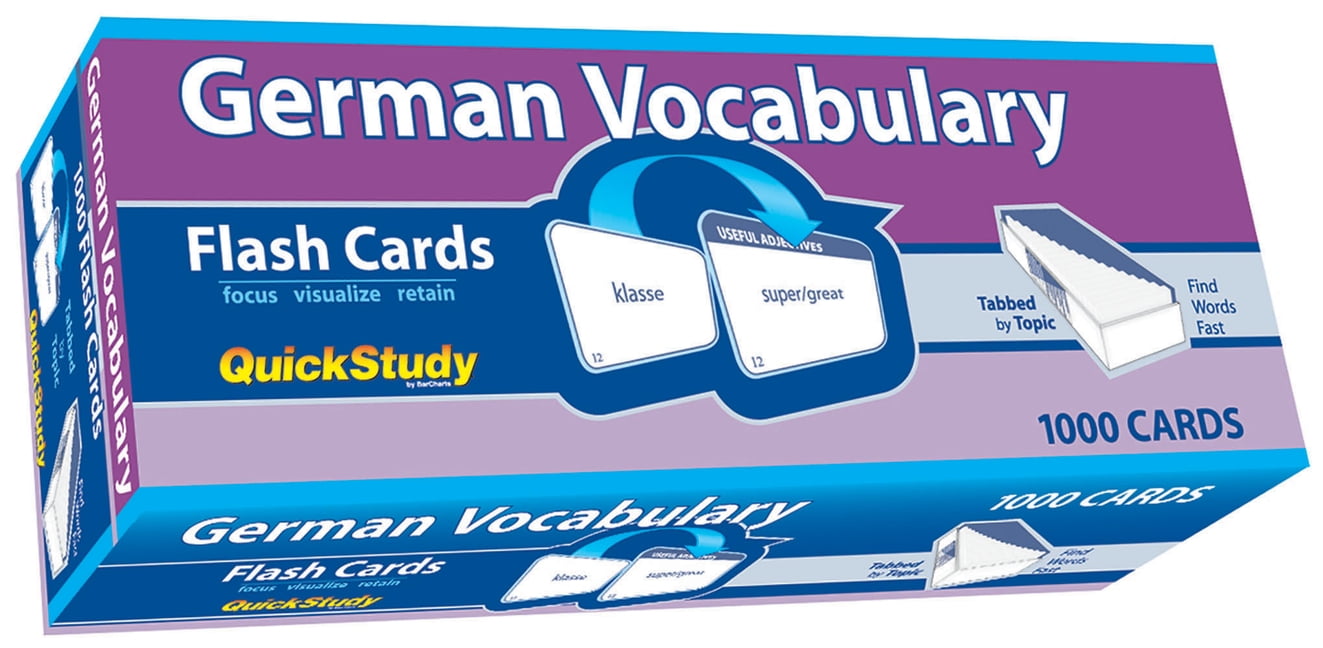 LILIANE ARNET German Vocabulary Flash Cards - 1000 cards : a QuickStudy Reference Tool (Cards)