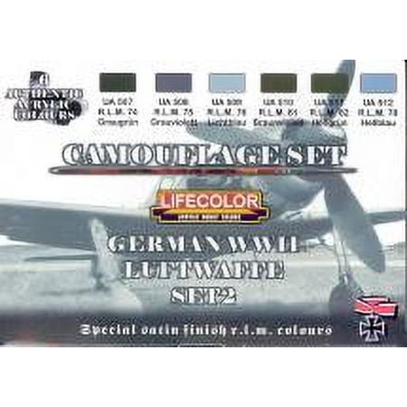 German WWII Luftwaffe #2 Camouflage Acrylic Set (6 22ml Bottles)