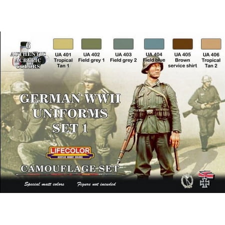 German WWII Uniforms #1 Camouflage Acrylic Set (6 22ml Bottles)