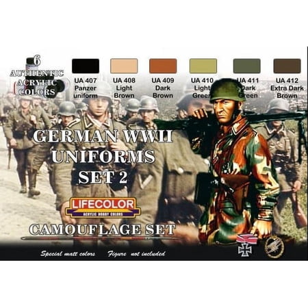 German WWII Uniforms #2 Camouflage Acrylic Set (6 22ml Bottles)