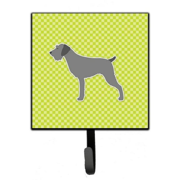 German Wirehaired Pointer Checkerboard Green Leash or Key Holder