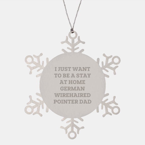 German Wirehaired Pointer Dog Gifts, Funny Snowflake Ornament, Gifts from Friends and Family for German Wirehaired Pointer Dog Dads, Christmas Unique Gifts