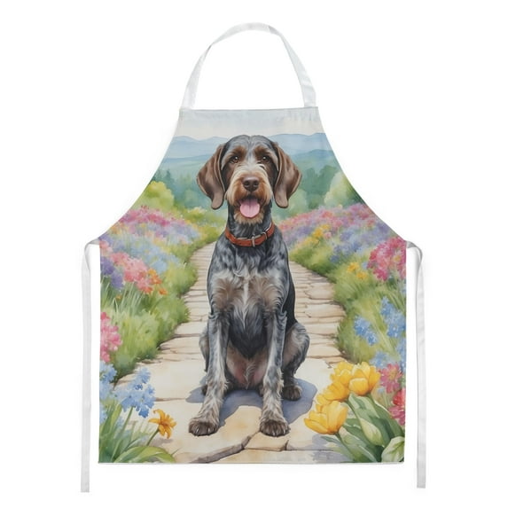 German Wirehaired Pointer Spring Path Apron 27 in x 30 in