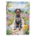 thumbnail image 1 of Caroline's Treasures DAC6634CHF German Wirehaired Pointer Spring Path House Flag Large Porch Sleeve Pole Decorative Outside Yard Banner Artwork Wall Hanging, Polyester, House Size, Multicolor, 1 of 7
