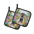 thumbnail image 1 of German Wirehaired Pointer Spring Path Pair of Pot Holders, 1 of 2