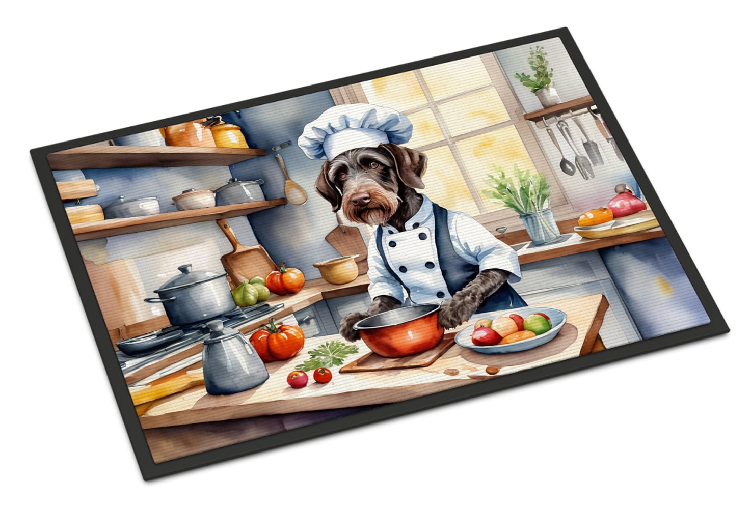 German Wirehaired Pointer The Chef Doormat 27 in x 18 in