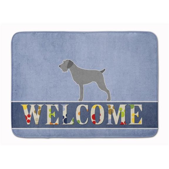 German Wirehaired Pointer Welcome Machine Washable Memory Foam Mat