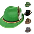 thumbnail image 1 of German Woven Fabric Feather Hat for Festival and Stage Performances, 1 of 4