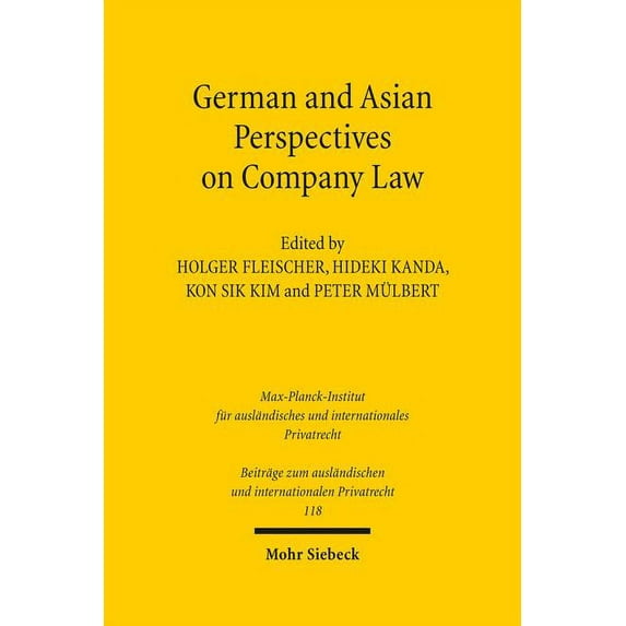 German and Asian Perspectives on Company Law (Hardcover)