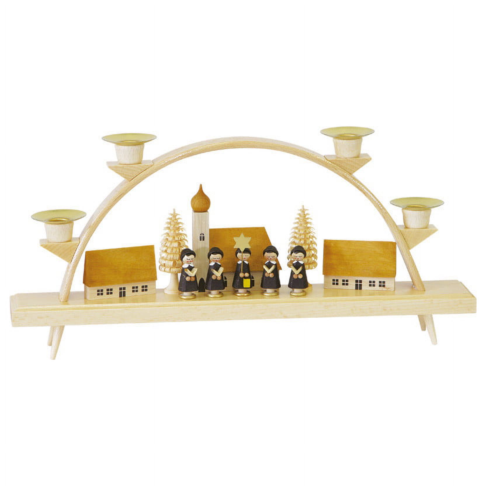 German candle arch Carolers, small village, length 32 cm / 19 inch