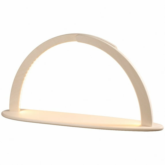 German candle arch, length 70 cm / 28 inch, natural, electrically illuminated, original Erzgebirge by Seiffener Volkskunst SV 15390