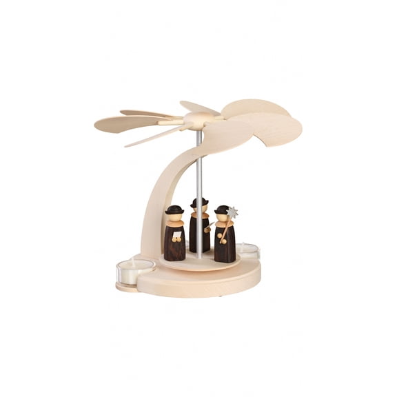 German christmas pyramid, Christmas Choir, height 18 cm / 7 inch, original Erzgebirge by Seiffener Volkskunst